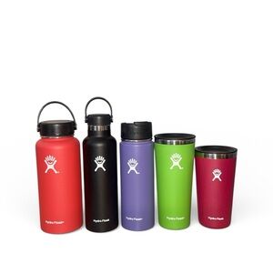 5 x Hydro Flask Tumblers Various Sizes & Colors Bundle